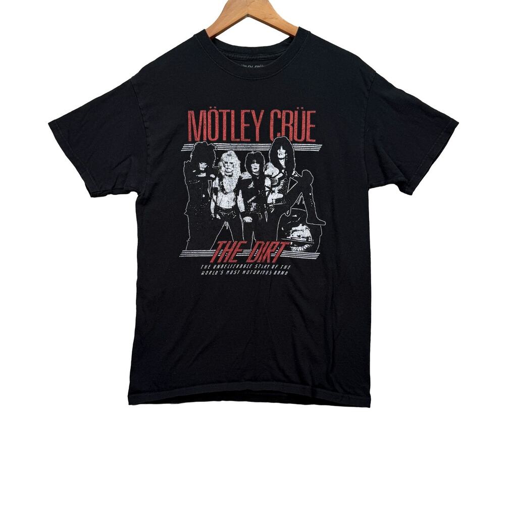 Motley Crue The Dirt Hair Band 80s Rock Tommy Lee T-Shirt Men's Black M